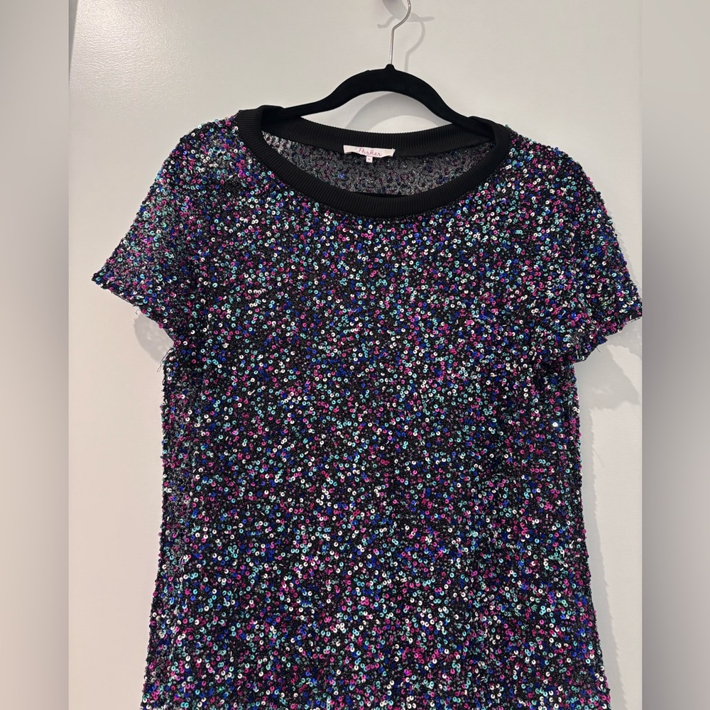 Parker Black and Multicolor Sequin Top